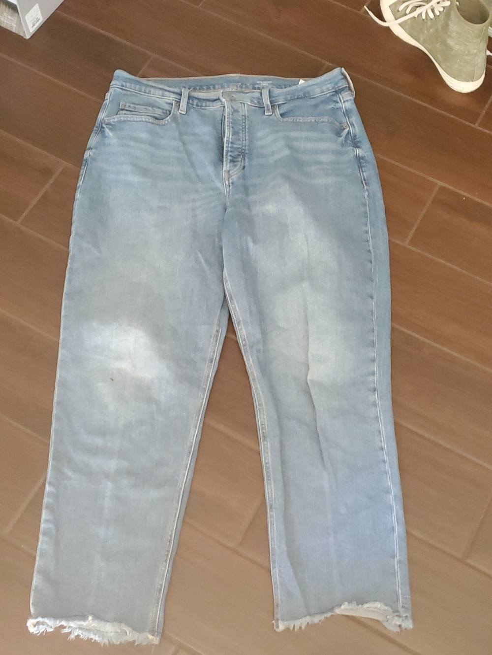 Old Navy Extra High Rise Curvy Sky Hi Straight-Leg Jeans Size 14 Secret Slim